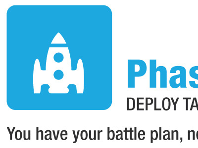 Deploy blue deploy phase rocket ship white