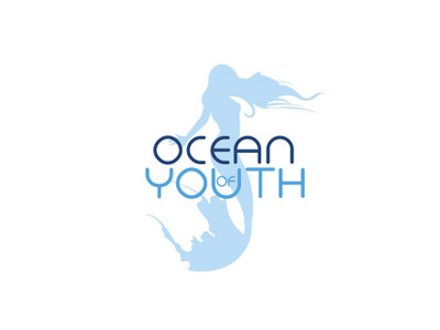 Ocean Of Youth blue logo mermaid