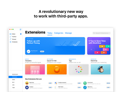 Concept: The new macOS Mail - Extensions apple email extensions gmail google assistant icloud mac macos mail mailchimp third party apps