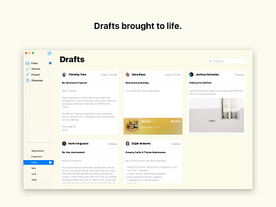 Concept: The new macOS Mail - Drafts