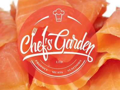 Chefs Garden branding custom type lettering logo design