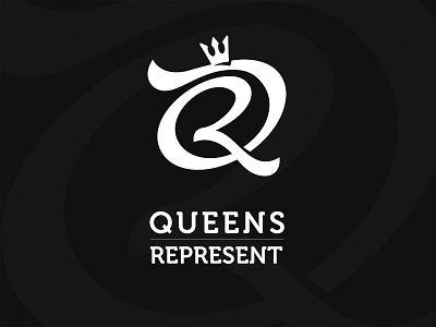 QR custom type lettering logo design