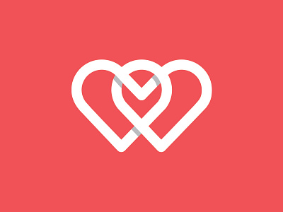 Intimacy design figure heart intimacy logo mark symbol