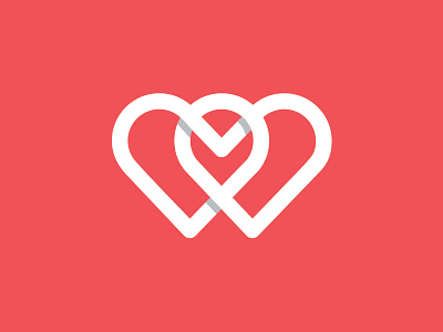 Intimacy design figure heart intimacy logo mark symbol