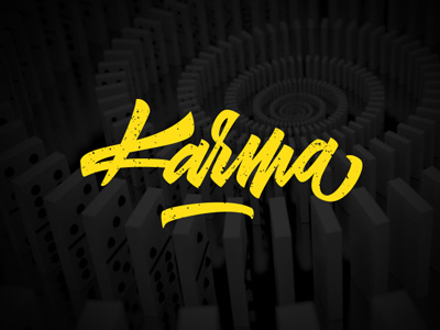 Karma brush custom type hand lettering lettering typography