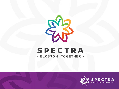 Spectra logo design branding colors life style logo design mark spectrum