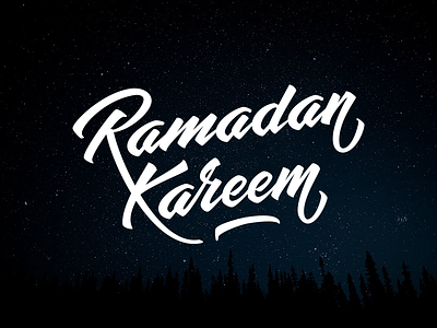 Ramadan Kareem brush pen custom type hand lettering ramadan
