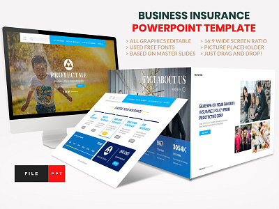 Insurance - Business Consultant PowerPoint Layout Design agent assurance business car care concept estate family finance health help hospital insurance investment life medical money people plan