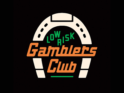 Low Risk Gamblers Club lettering logotype type vegas