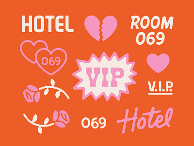 Heartbreak Hotel WIP heart lettering type wip