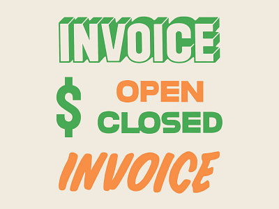 Invoice color lettering type