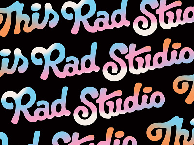 This Rad Studio color lettering type