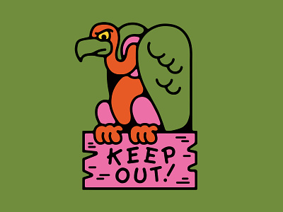 Keep Out! animal colors halloween vector