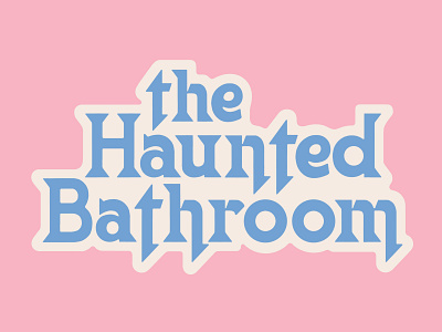 Haunted Bathroom Logo color lettering logo type