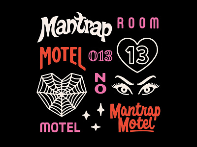 Mantrap Motel lettering type wip