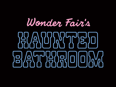 The Haunted Bathroom branding logo souvenir type