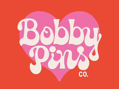Bobby Pins Wordmark lettering love pins type