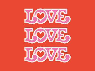 Love Love Love lettering love type