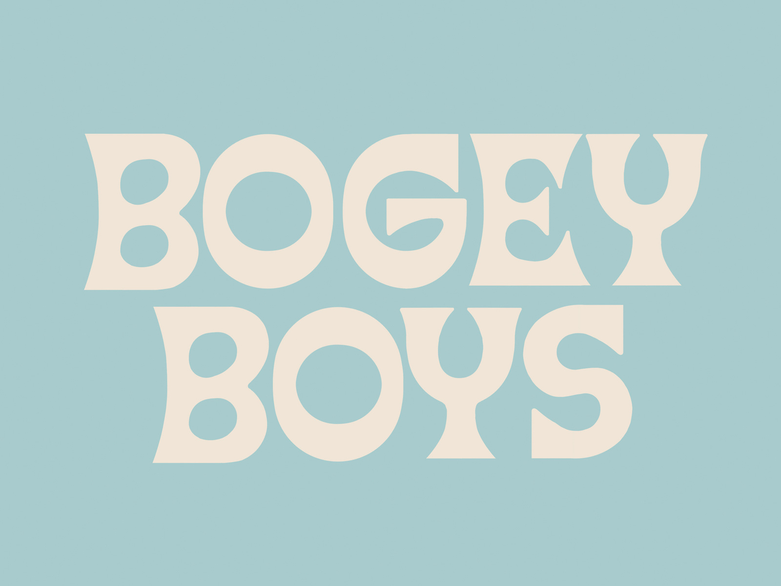 Bogey Boys Type by Dustin Williams on Dribbble