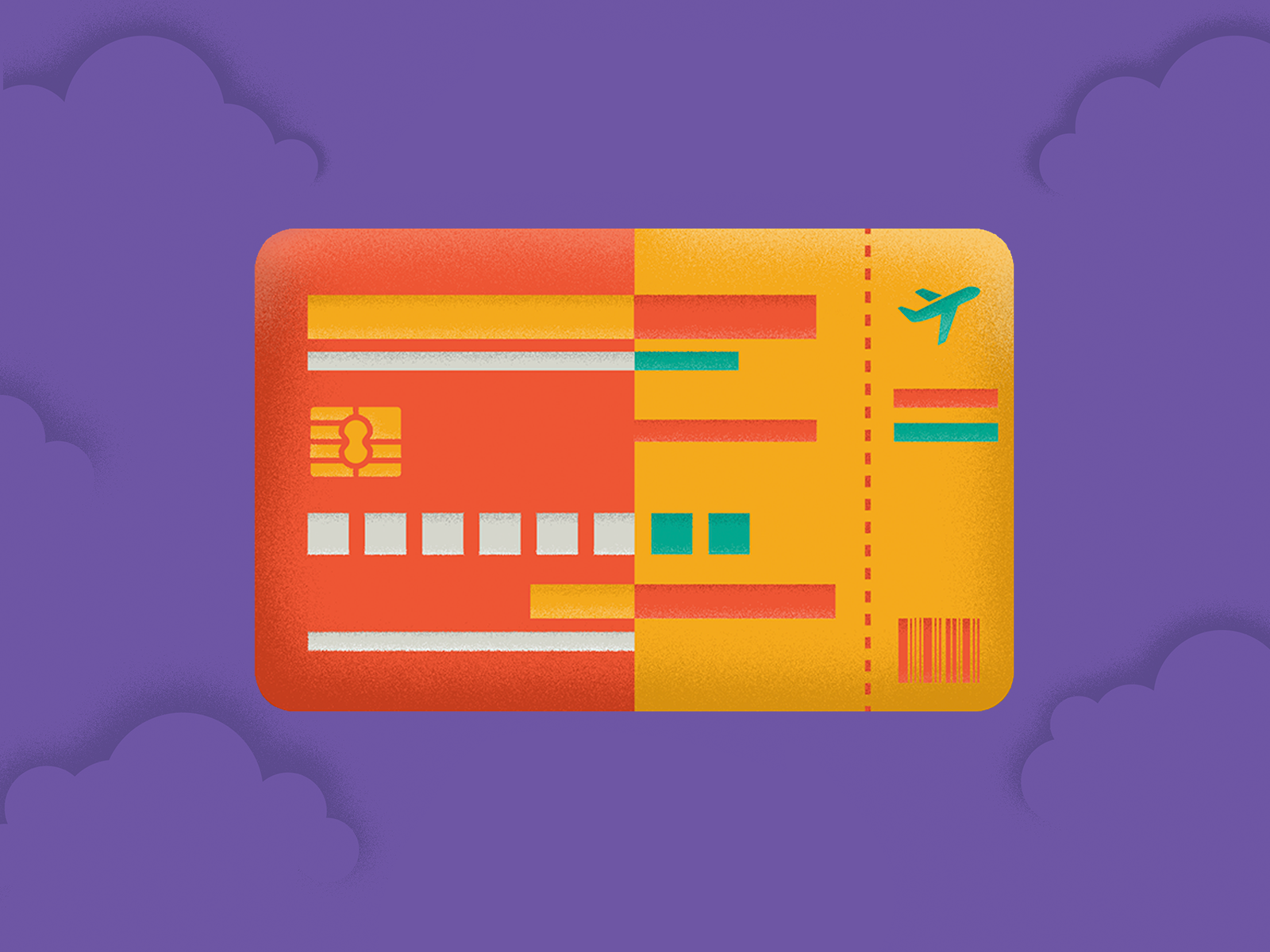 Half Credit Card, Half Plane Ticket by Abbie Demavivas on Dribbble