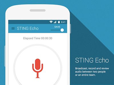Sting Echo for Android android material design mobile ui record