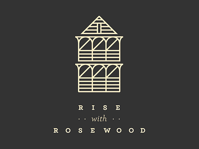 Rise with Rosewood logo branding design illustration logo non profit non-profit typography vector
