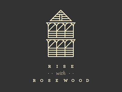 Rise with Rosewood logo branding design illustration logo non profit non profit typography vector