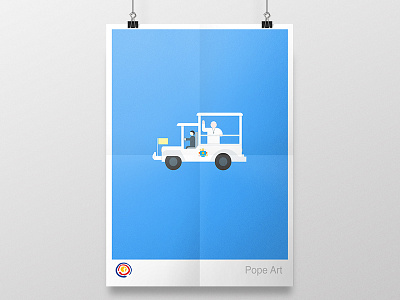 Pope Art : Pinoy Jeepney Popemobile art creatives design design that rock illustration manila papal visit philippines pope art pope francis poster print