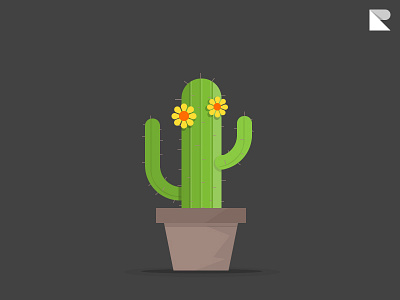 Cactus Illustration art artwork creatives design designthatrock flat design illustration manila philippines