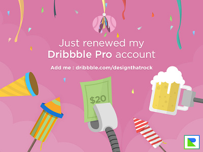 Just renewed my Dribbble Pro account. Add me!