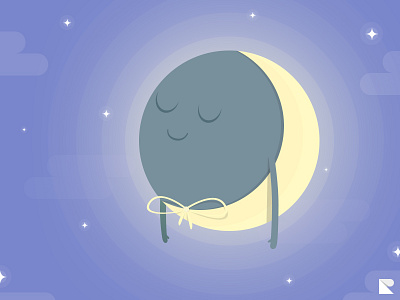 Good Night Moon! art artwork creatives design designthatrock flat design illustration manila philippines