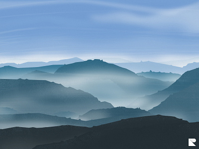 Foggy Mountains Illustration art artwork creatives design designthatrock illustration landscape manila nature philippines portfolio top ten