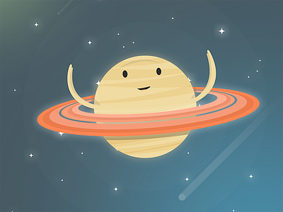 It's Saturn Play Time abstract art artwork cartoon concept creatives design dribbble graphics idea illustration planets