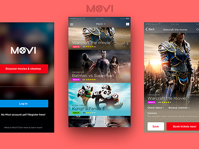 WIP : MoVi mobile design concept booking app cinema concept creative design designmnl mobile mobile design movie