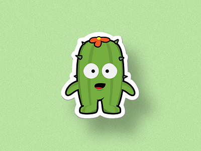 [Stickermule Rebound] Spike, the Cactus cactus cartoon character character design custom design designmnl dribbbleph illustrator magnets photoshop stickermule