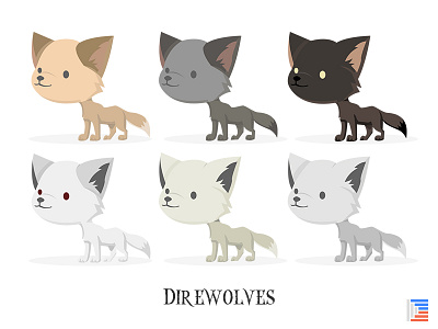 [GOT] Direwolves cactus cartoon character character design custom design designmnl dribbbleph illustrator magnets photoshop stickermule