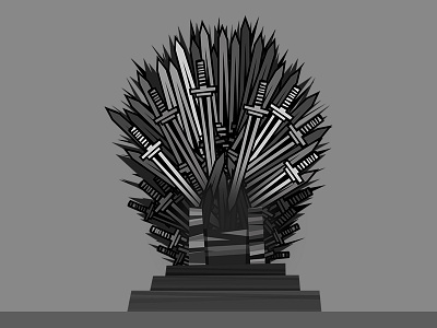 [GOT] Iron Throne artwork creative custom design designmnl dribbbleph got illustrator iron throne photoshop vector