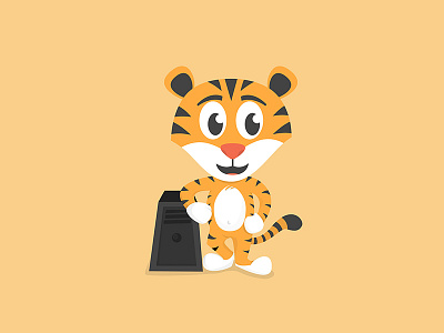 Tiger Character Illustration artwork branding character character design creative design freelance identity illustration photoshop startup wip