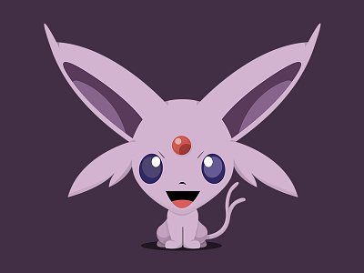 Espeon (Pokémon) - Bobblehead Style anime artwork branding character character design creative espeon identity illustration photoshop pokemon pokemongo