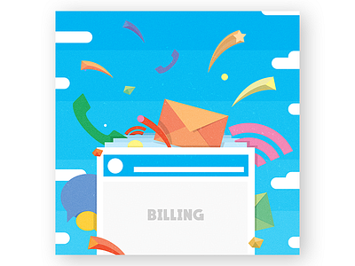 Postpaid Billing poster artwork art artwork creatives design designmnl flat design illustration poster