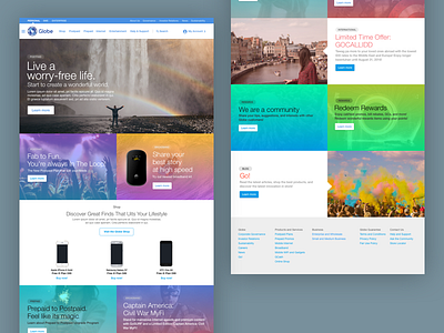 Rebranding : Globe Website (Interim only) design designmnl enterprise layout redesign responsive sketch ui usability ux web design website