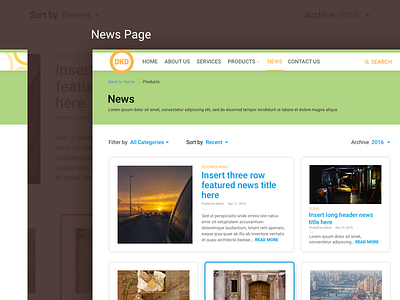 News Template cx design designmnl layout page ui usability user interface ux web web design website