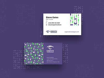 COGNITV TECH Business Card brand branding business card calling cards creatives design designbyrock designmnl identity logo startup