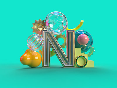 N initial in Geometric Abstract