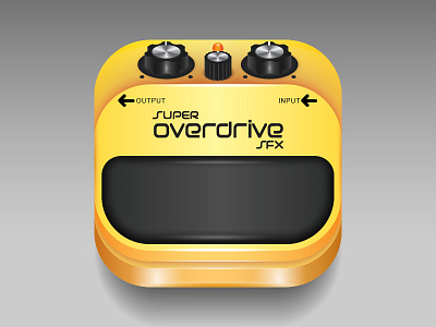 Apps Icon - Overdrive Guitar Pedal Effect appsicon design effect guitar icon ios pedal ui vector