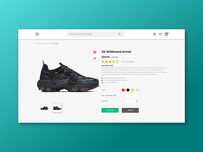 E-Commerce Shop (Single Item) #DailyUI #012