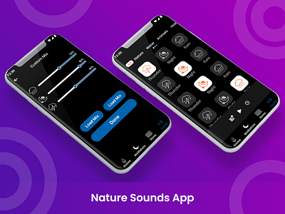 Nature Sound App graphic design nature sound ui ux