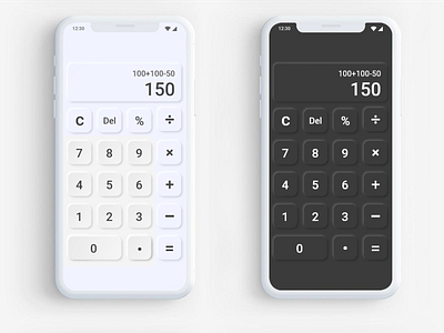 Neumorphism Calculator UI/UX Design app app ui calculator mobile mobile ui moblie app neumorphisom ui user exprience user interface ux