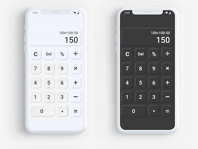 Neumorphism Calculator UI/UX Design