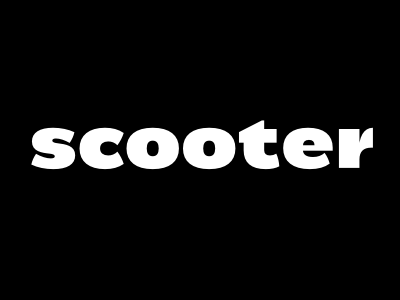 Scooter design font type type design typography
